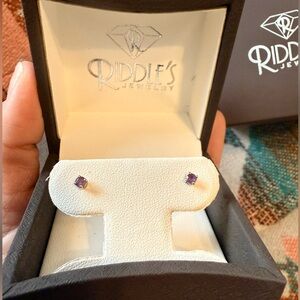 NWT - Amethyst Stud Earrings